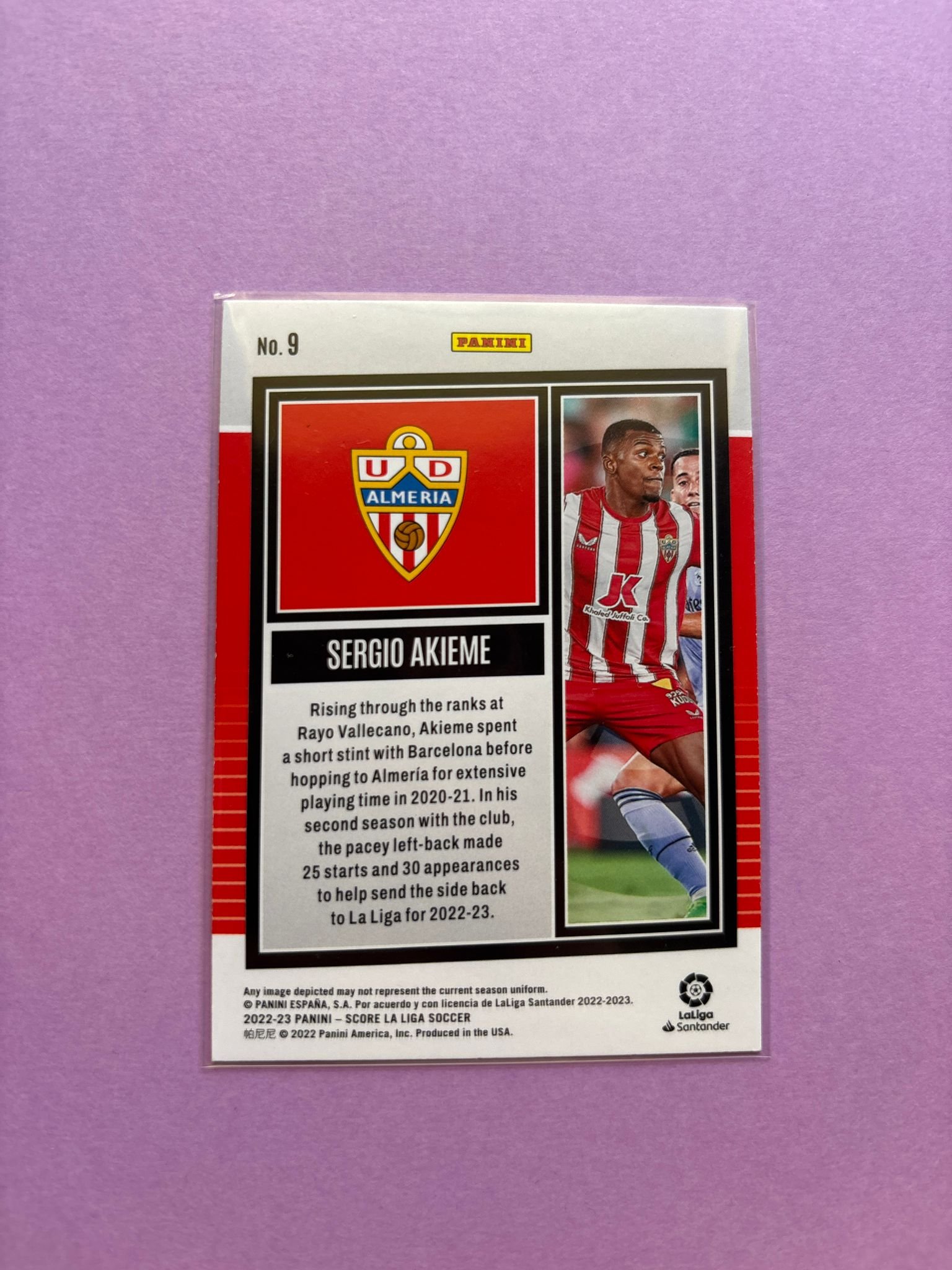 Sergio Akieme (Rc) Lasers Panini Score La Liga 2022/2023 - Image 2