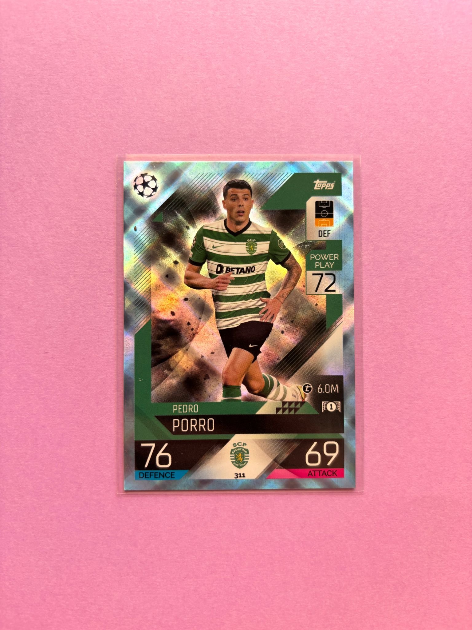 Pedro Porro Crystal Topps Match Attax Uefa Club Competitions 2022/2023