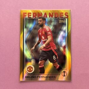 BRUNO FERNANDES GOLD FLOWFRACTOR TOPPS UEFA CLUB COMPETITIONS 2024/2025