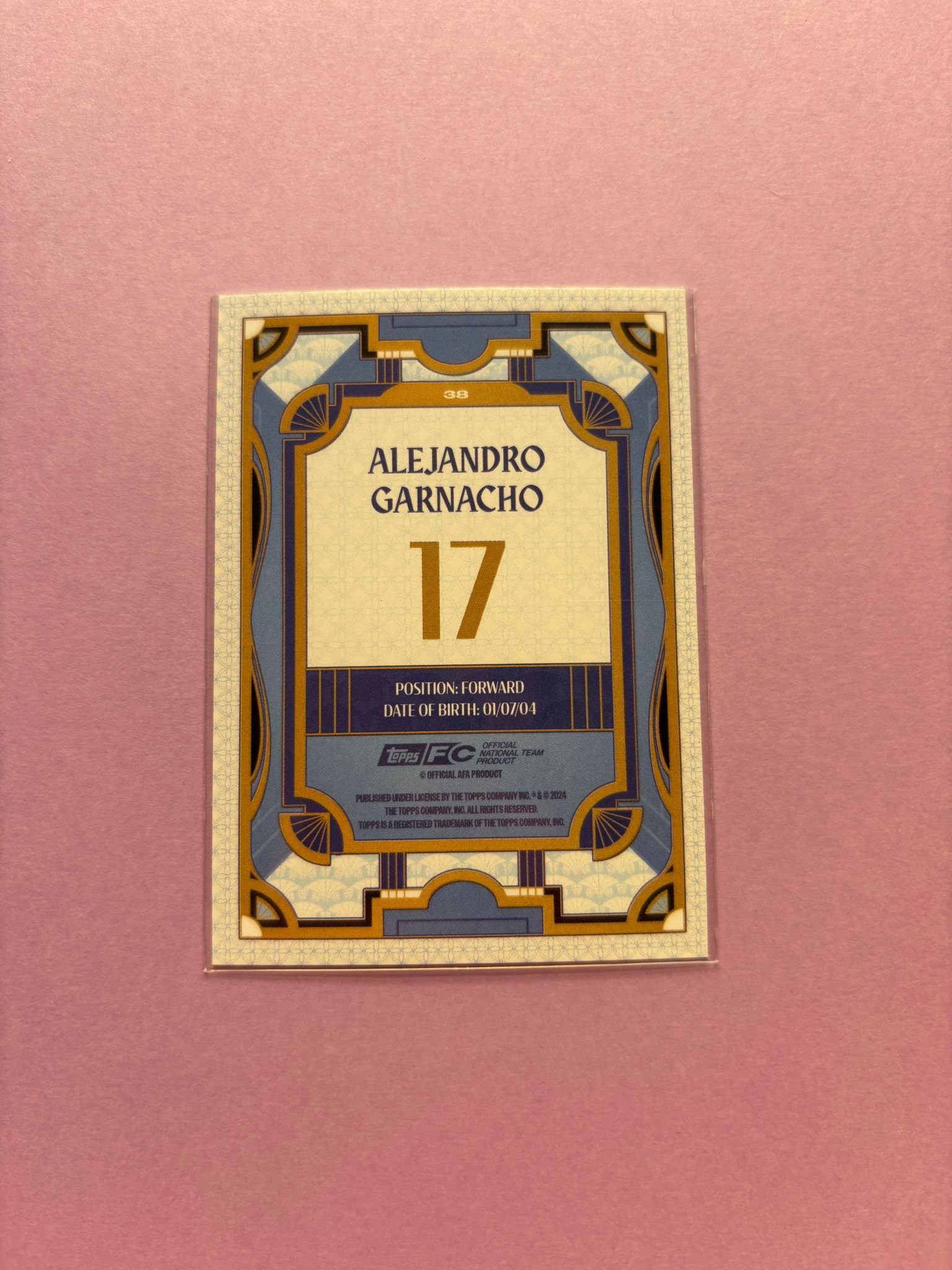 Alejandro Garnacho Tango Topps Argentina Team Set 2024/2025 - Image 2
