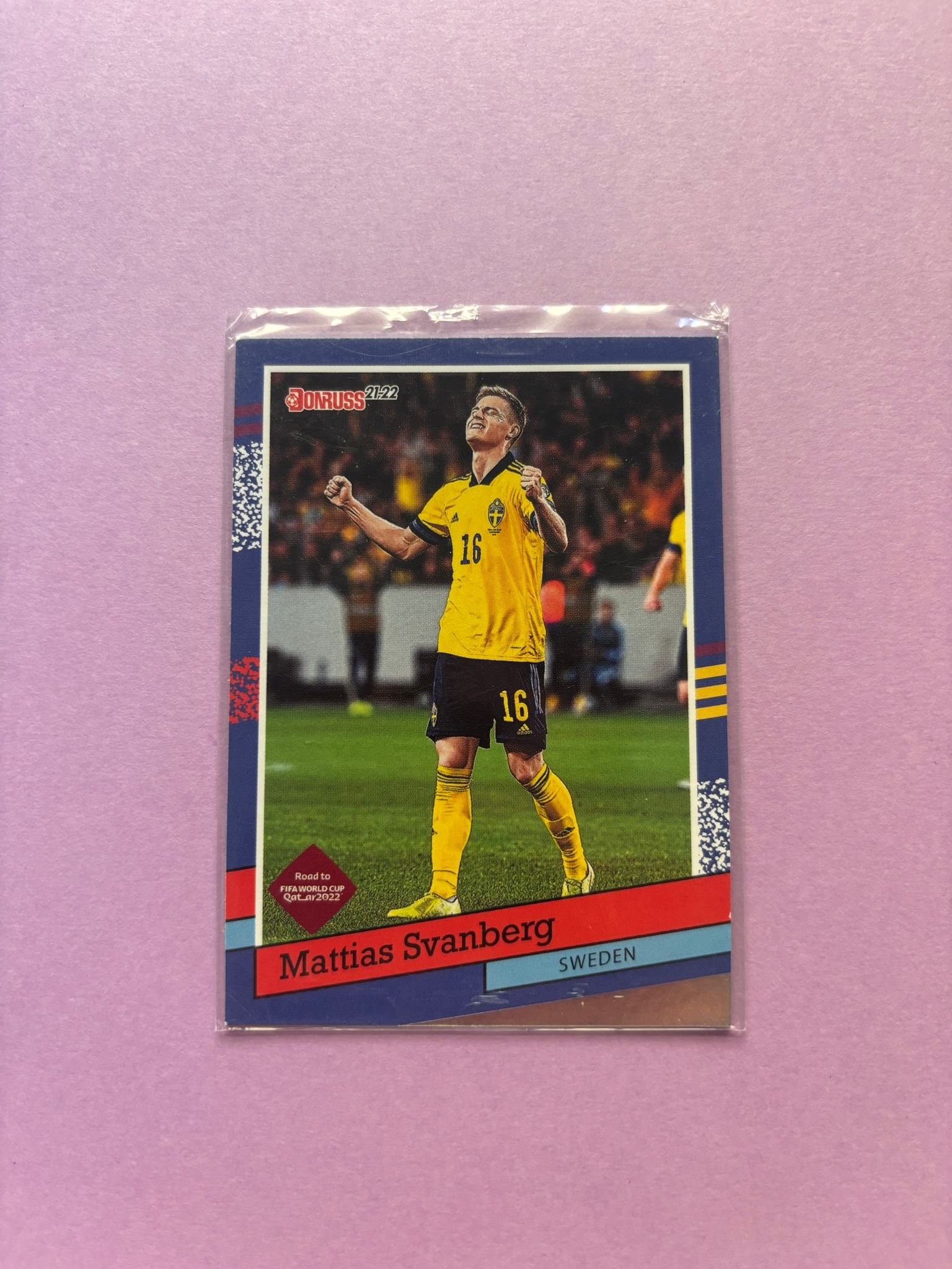 Mattias Svanberg Press Proof Panini Donruss Road To Qatar- 1991 Donruss Tribute 2021/2022