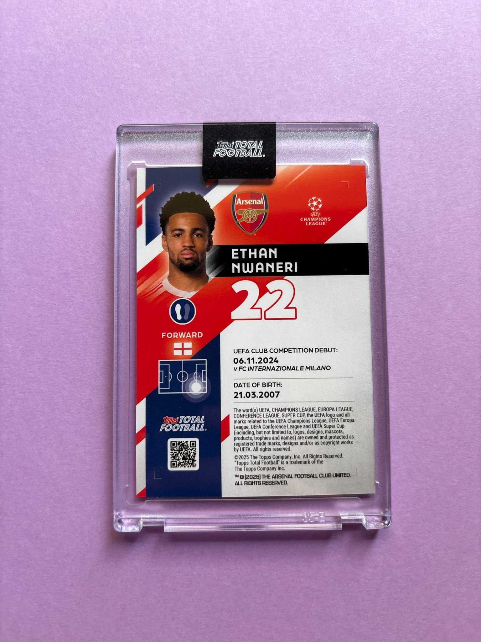 Ethan Nwaneri 4/99 Ttf Base Set 2025/2026 - Image 3
