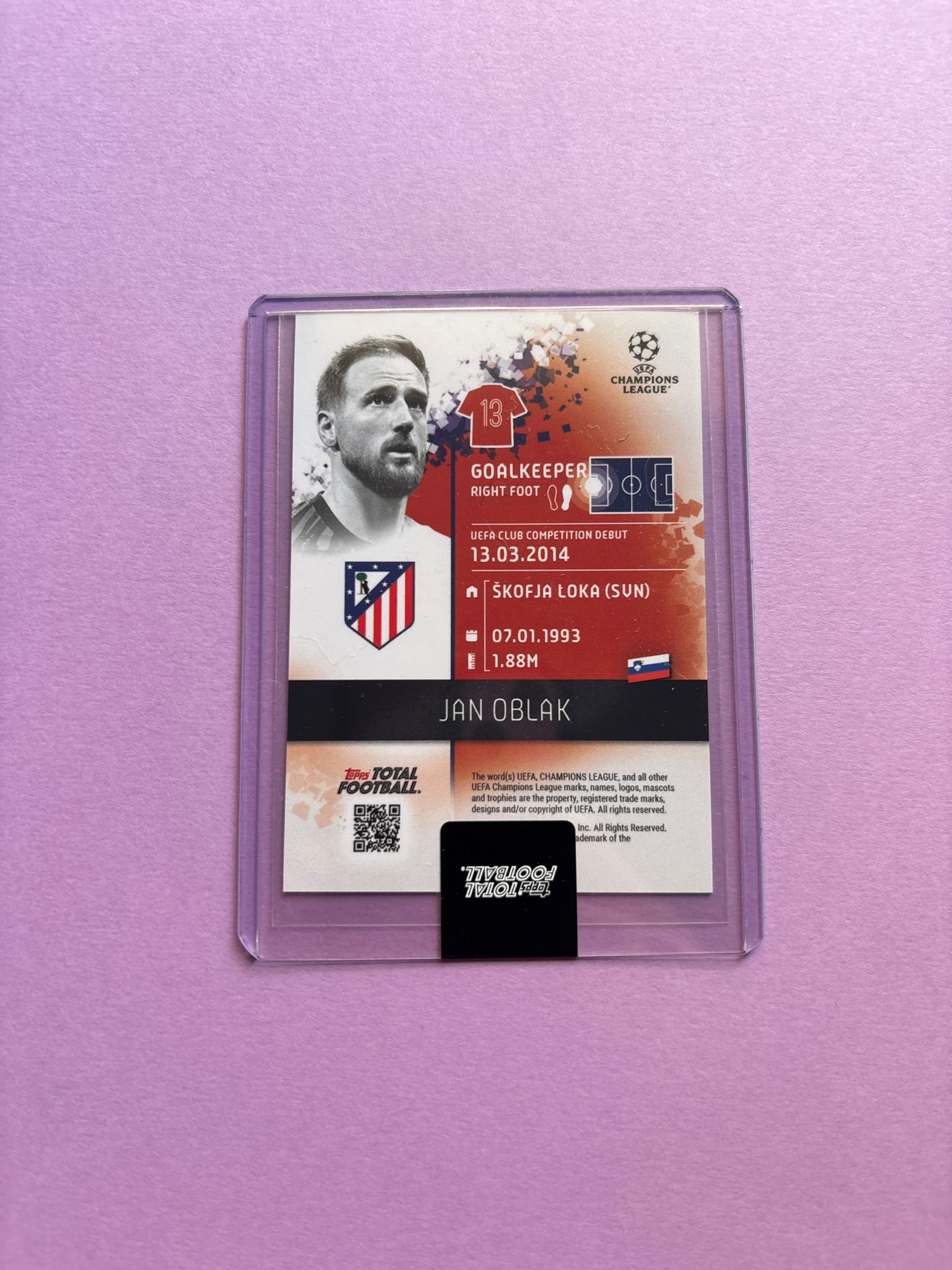 Jan Oblak 44/99 Ttf Base Set 2024/2025 - Imagen 3