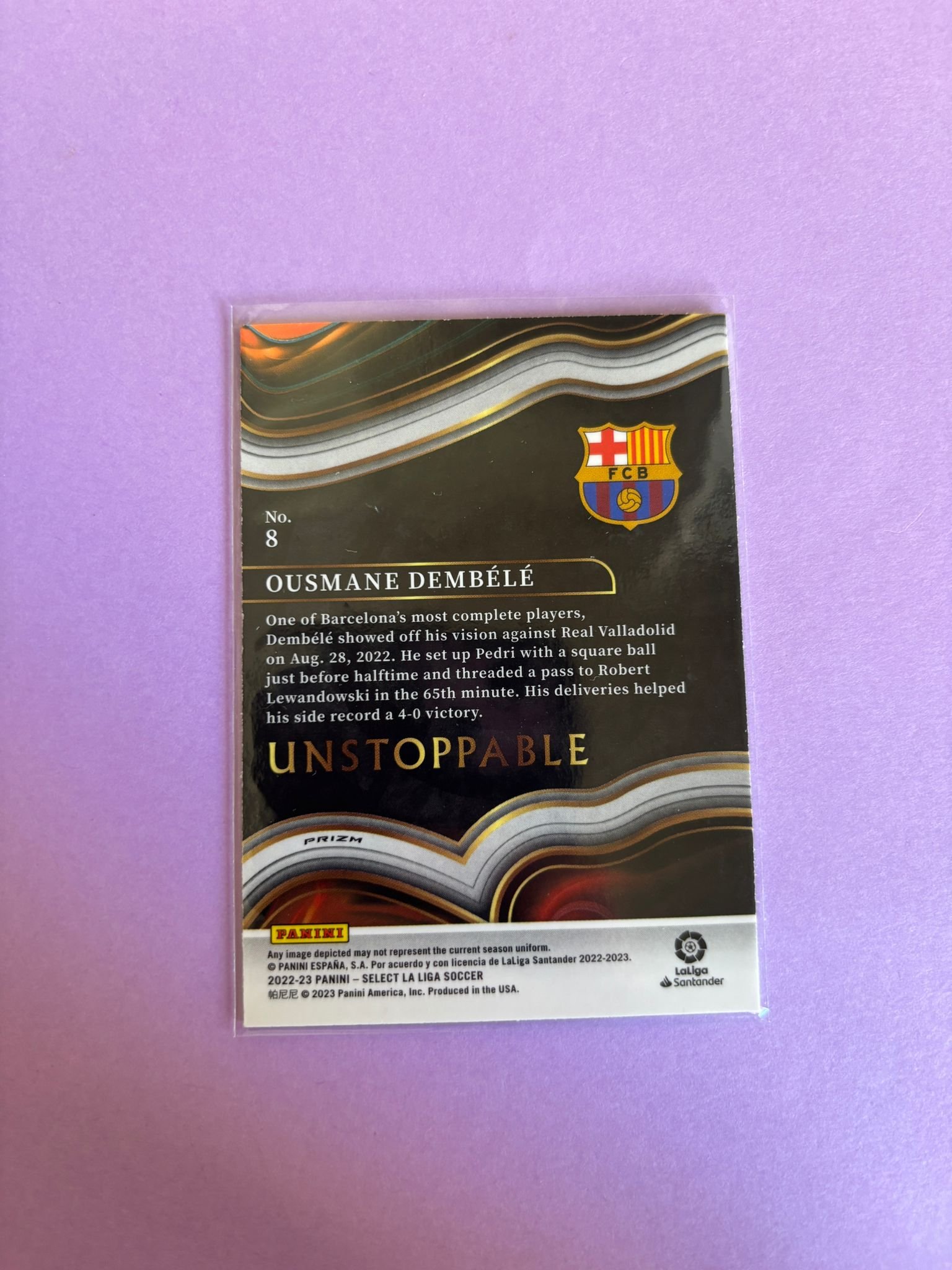 Ousmane Dembélé Unstoppable Panini Select La Liga 2022/2023 - Imagen 2