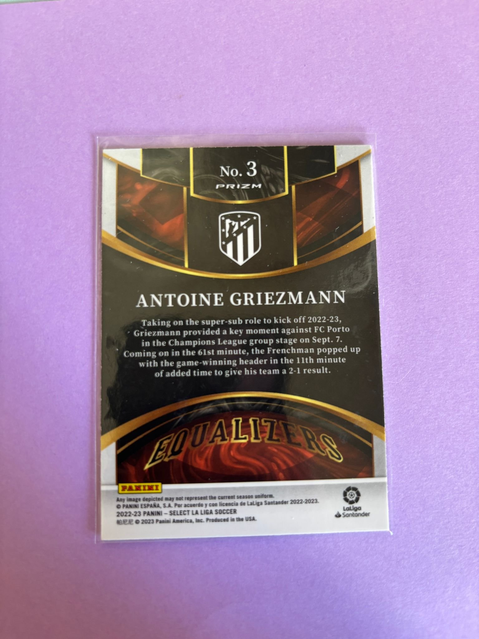 Antoine Griezmann Equalizers Panini Select La Liga 2022/2023 - Imagen 2