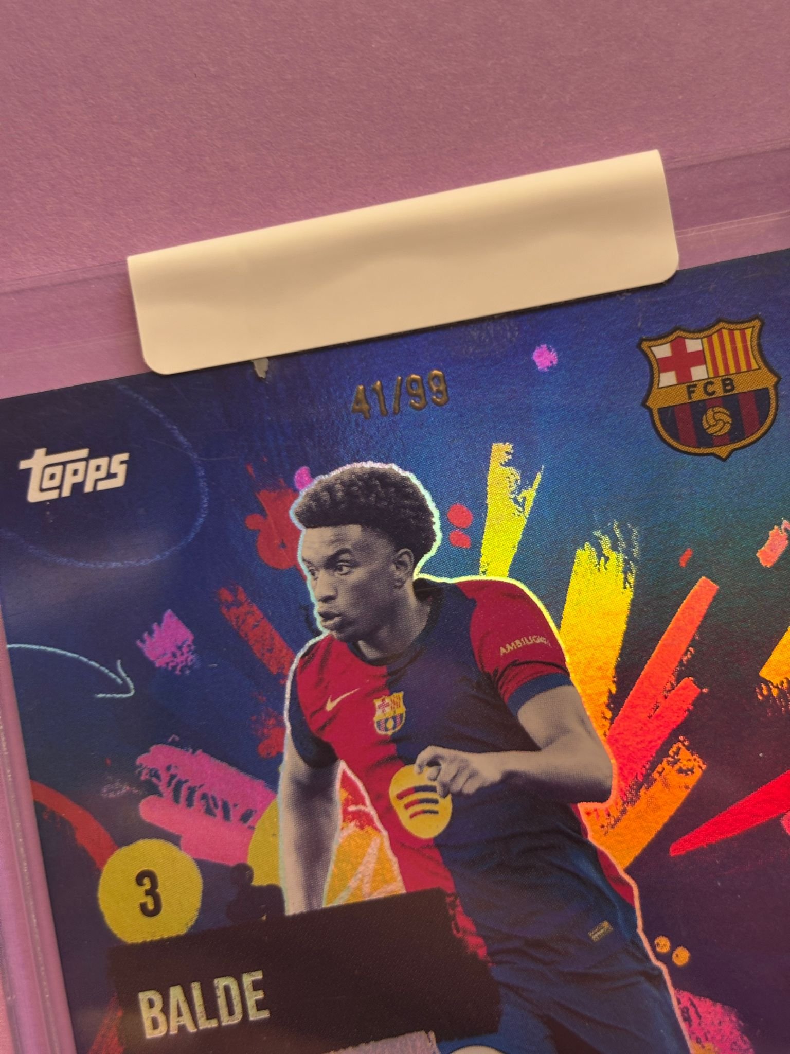 Alejandro Balde Patch 41/99 Match Worn Team Set Barcelona - Image 2