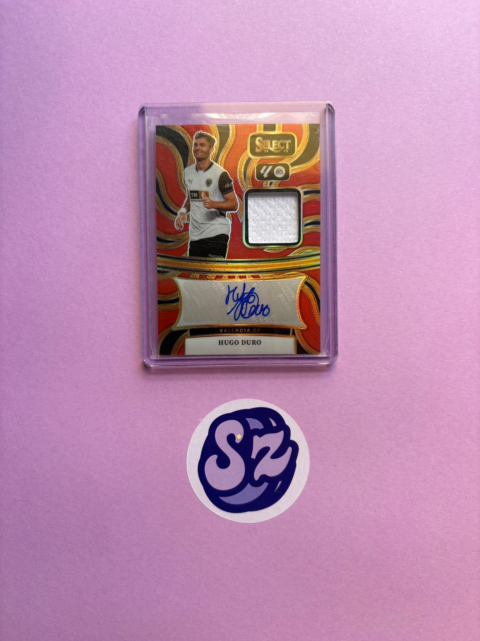 Hugo Duro Patch Auto Red Prizm Panini Select La Liga