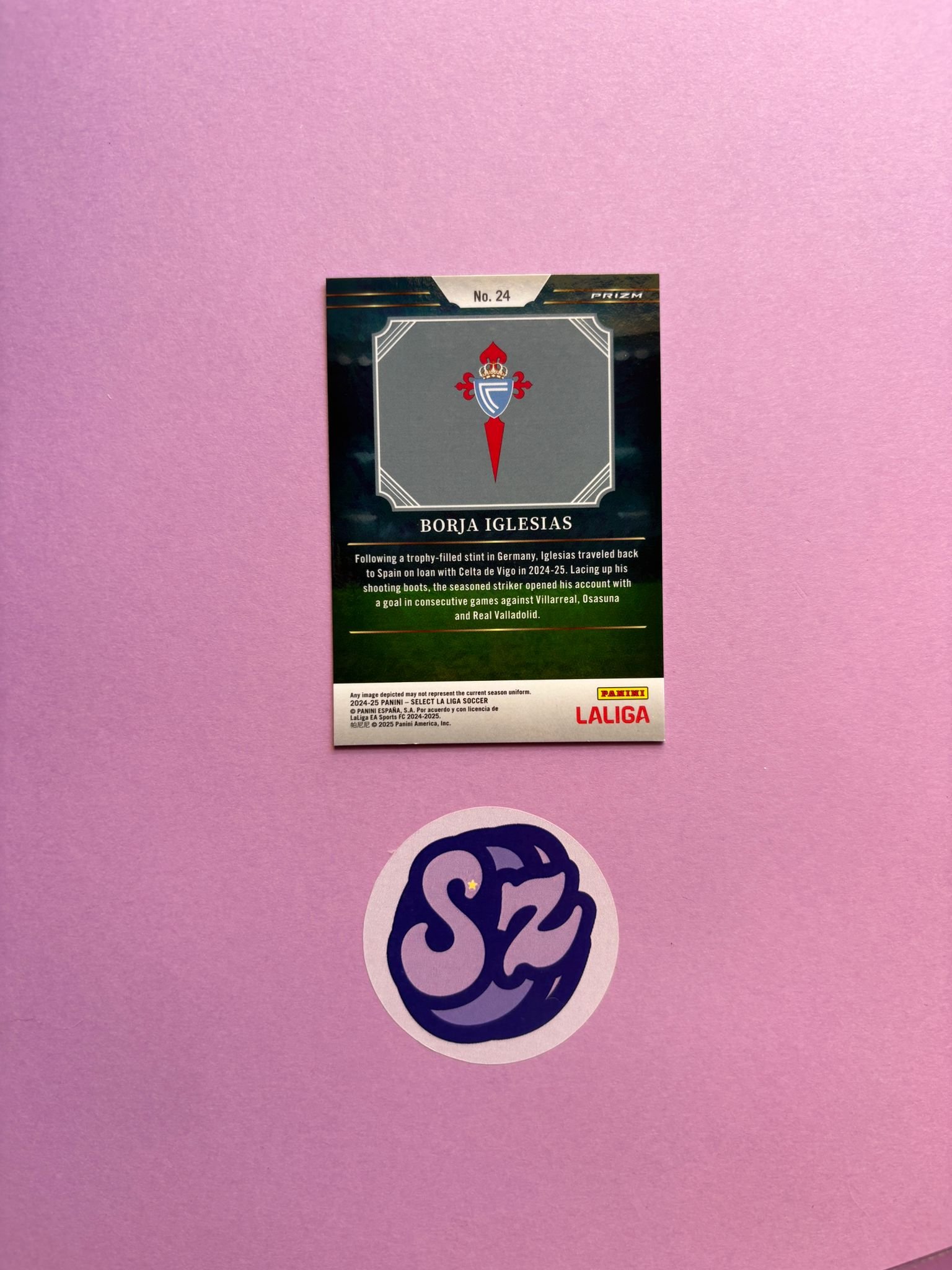 Borja Iglesias Artistic Impressions Panini Select La Liga 2024/2025 - Image 2