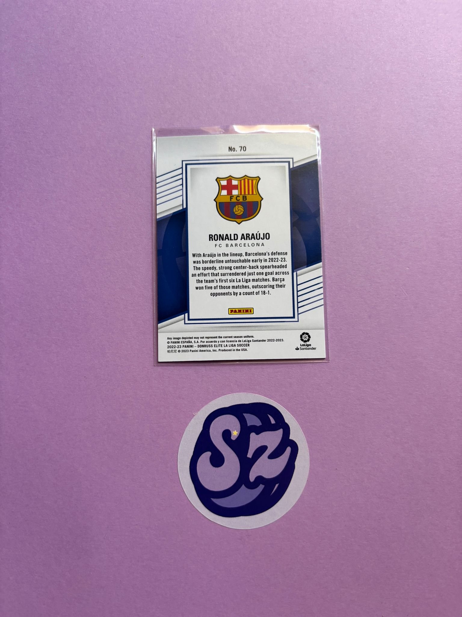 Ronald Araujo Aspirations 12/95 Panini Score La Liga 2022/2023 - Imagen 3