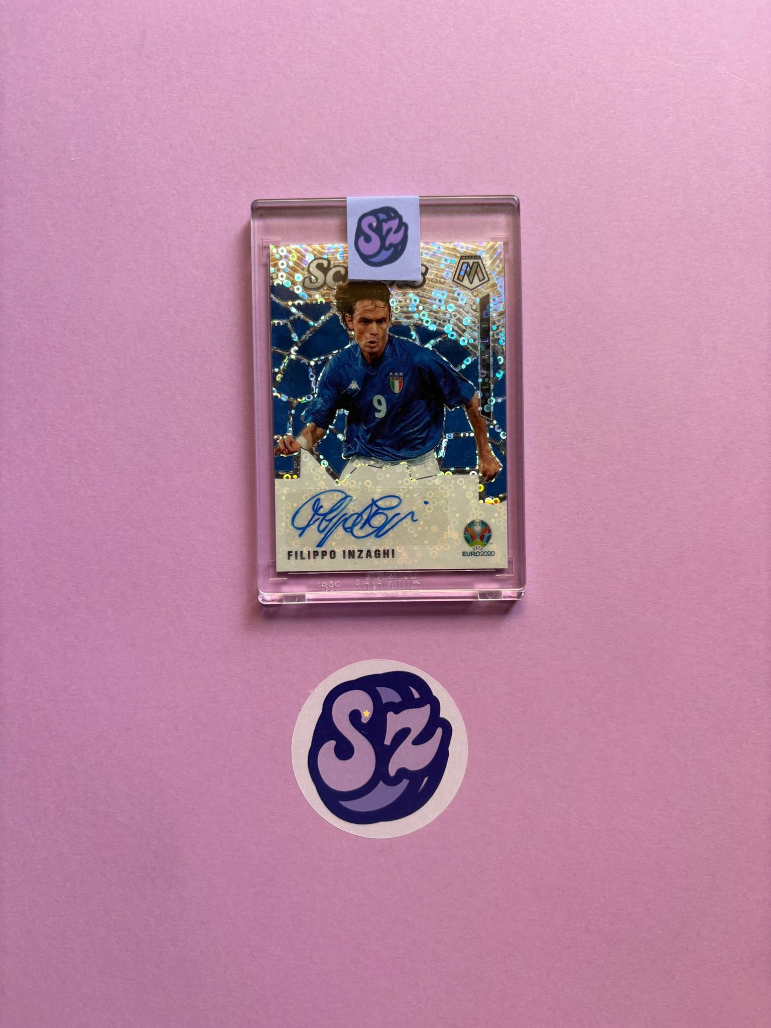 Filippo Inzaghi Disco Prizm Auto Scripts Panini Mosaic