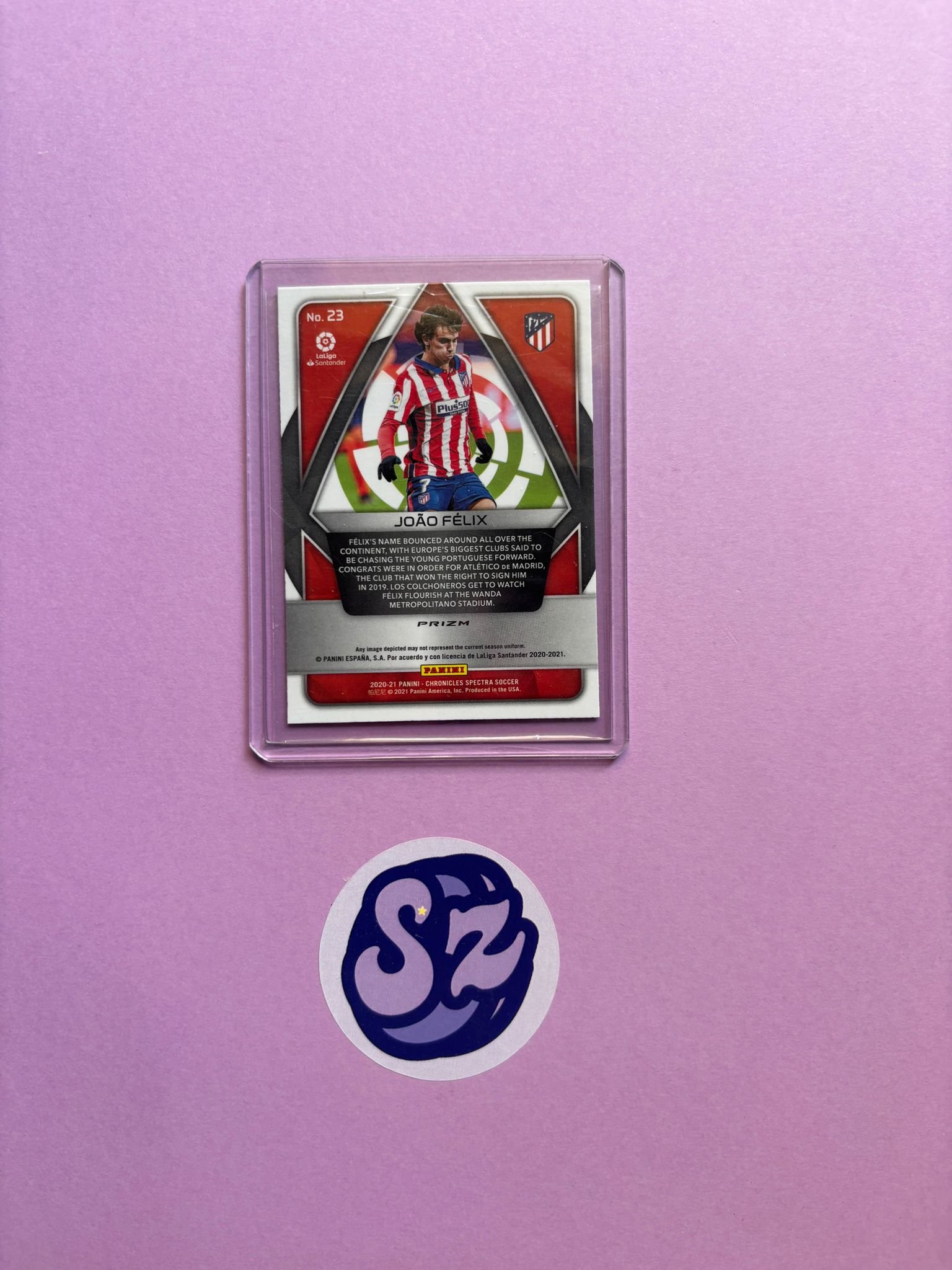 João Félix Spectra Purple Mojo Prizm Panini Chronicles - Imagen 2