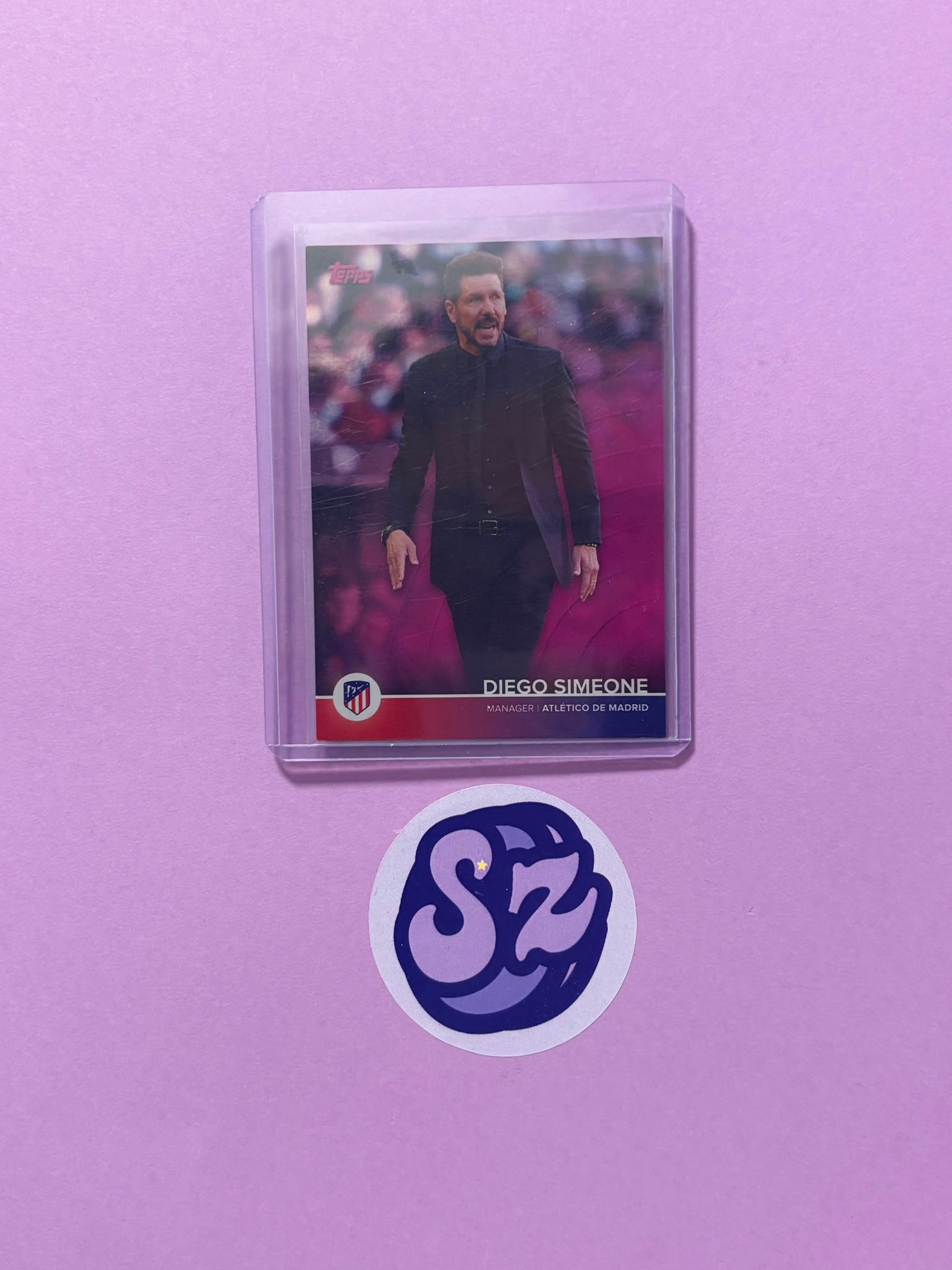 Cholo Simeone Pink 35/125 Topps Team Set Atletico de Madrid 2021/2022