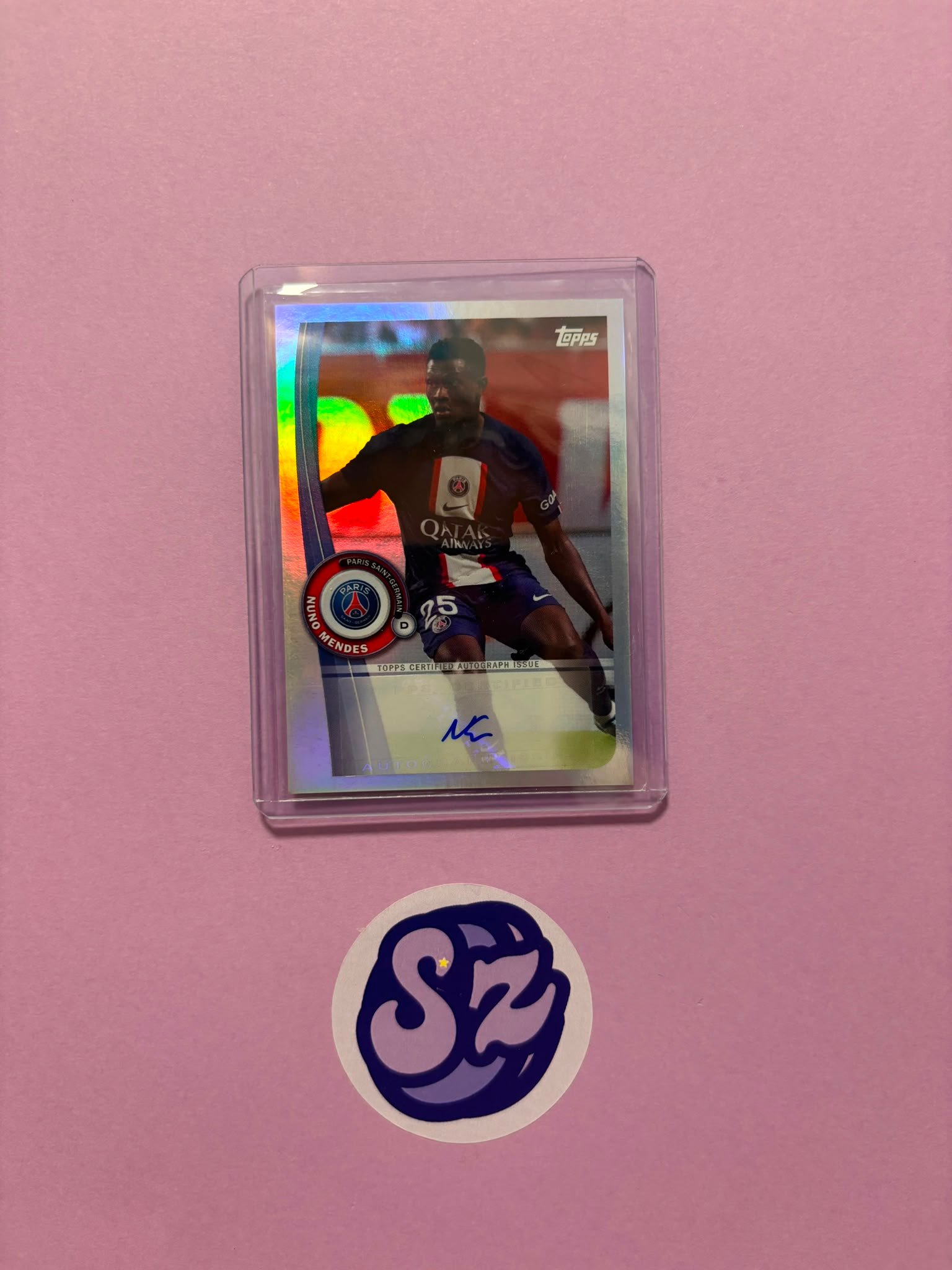 Nuno Mendes Auto Topps Team Set Psg 2022/2023